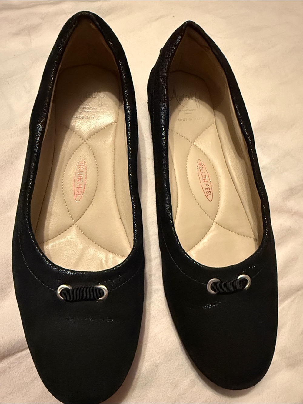 Amalfi azules Women's Ballet Flats with Silver Accent